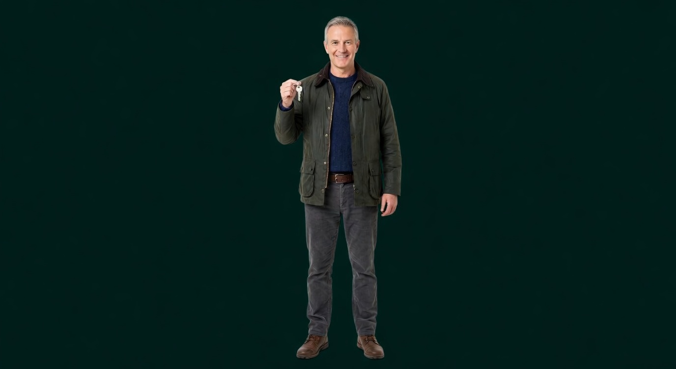 Property owner holding keys